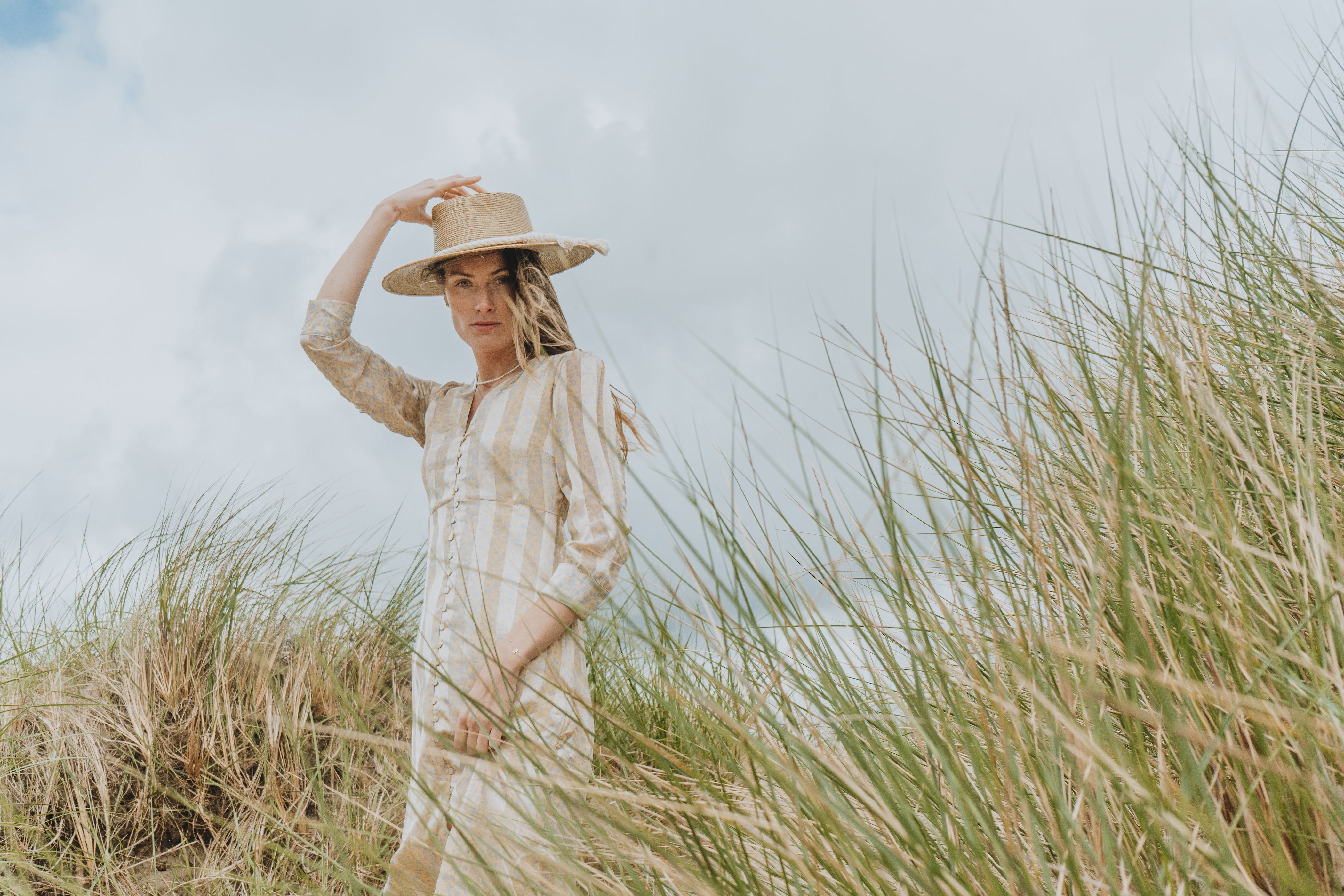 hats with maxi dresses Maxi Weather: Floppy hat + Maxi dress