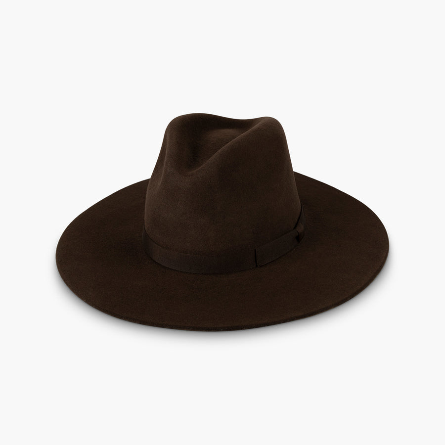 Brown Fedora Felt Hat Women Wide Brim: Tlaquepaque · Handmade in