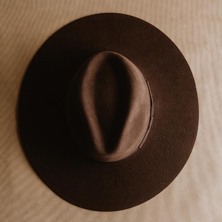 CAPPELLO TESSUTO LANA MARRONE MADE IN ITALY - Foto 2